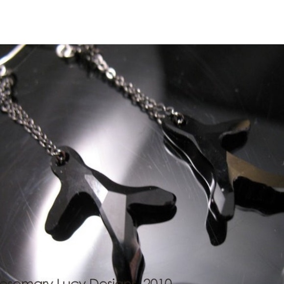 RARE Swarovski witchy branch gothic earrings new - Picture 2 of 5